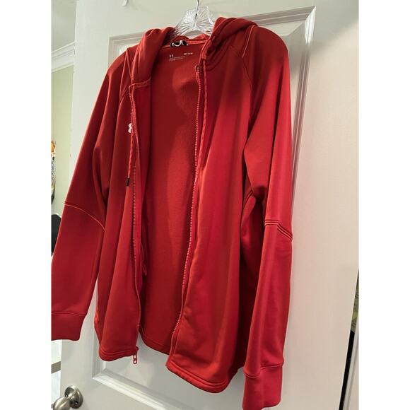 Under Armour Vibrant Red Zip-Up Hoodie - Picture 5 of 11
